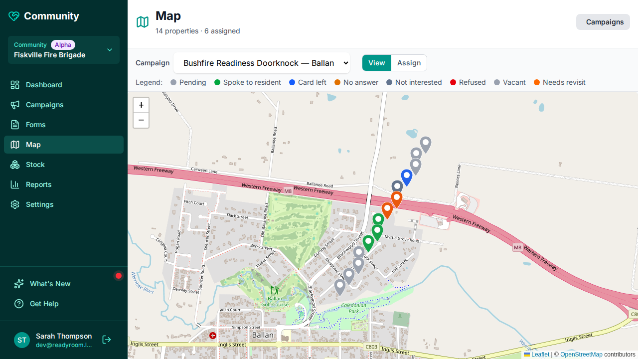 Community Engagement campaign map view